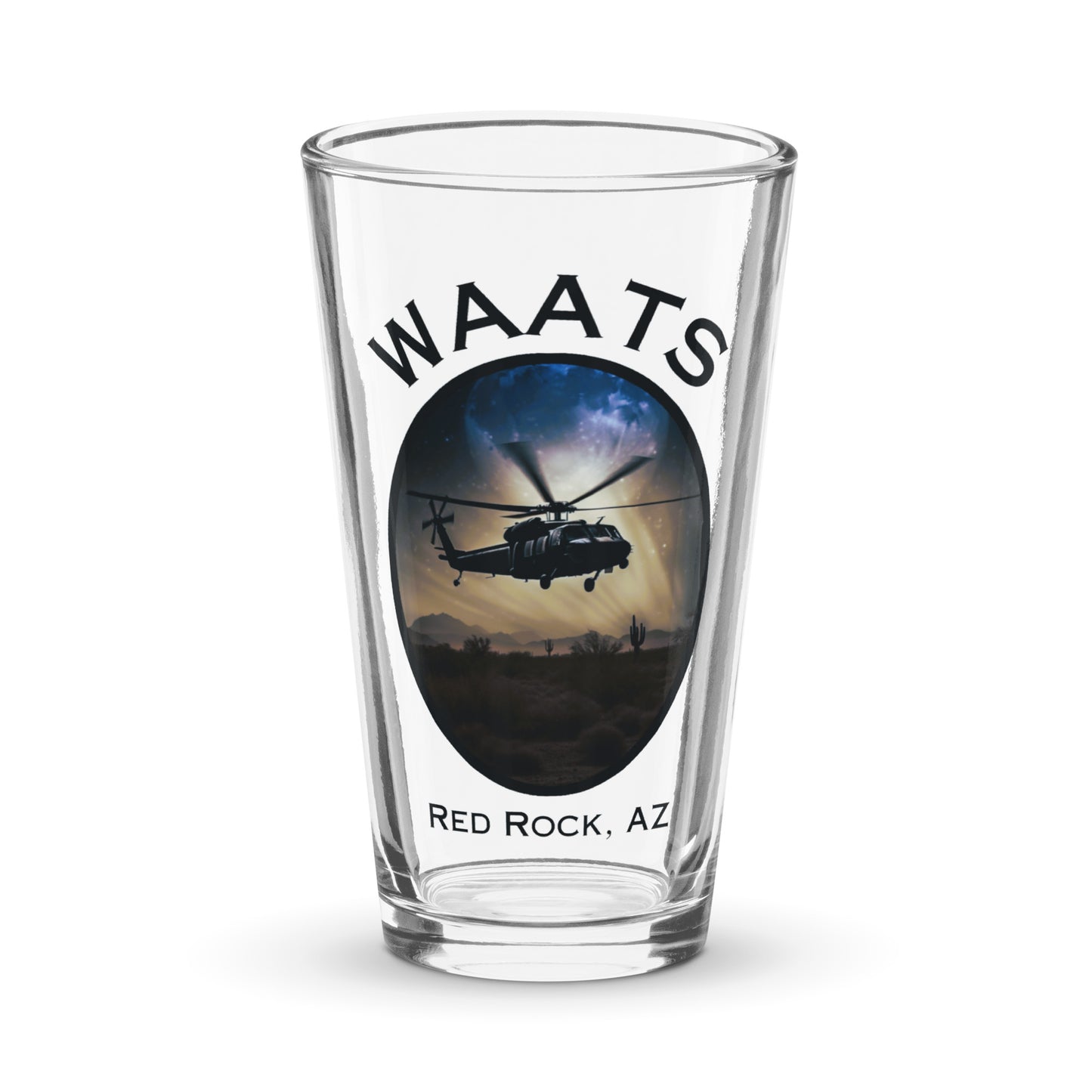WAATS Night Flight Shaker Pint Glass
